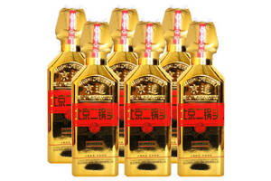 42度北京京道北京二锅头出口黄金版浓香型白酒500mlx6瓶整箱价格？