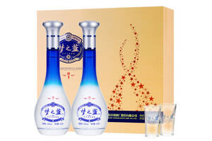 52度洋河蓝色经典梦之蓝M1白酒500mlx2瓶礼盒装价格多少钱？
