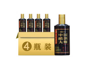52度富裕老窖中国酿酒大师黑瓶装4瓶整箱价格？