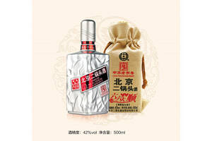 42度北京永丰牌北京二锅头六六大顺银色瓶清香型白酒500ml多少钱一瓶？