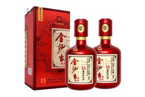 53度贵州金沙古法酱酒15酱香型白酒500mlx2瓶礼盒装价格多少钱？