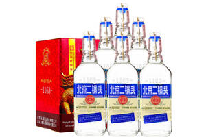 42度永丰牌北京二锅头酒出口小方瓶蓝标500mlx6瓶整箱价格？