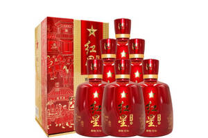 43度北京红星百年醇和红坛浓香型白酒6瓶整箱价格？
