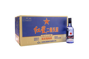 43度北京红星二锅头酒绵柔8陈酿蓝瓶250mlx24瓶整箱价格？