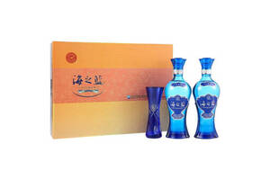 52度江苏洋河蓝色经典海之蓝瓶香型白酒480mlx2瓶礼盒装价格多少钱？