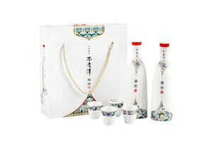 52度不老潭中国风柔和白酒高档陶瓷瓶500mlx2瓶礼盒装市场价多少钱？