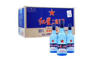 43度北京红星蓝瓶二锅头酒绵柔8陈酿250mlx24瓶整箱价格？