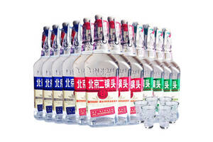 42度永丰牌北京二锅头出口型小方瓶红标蓝瓶绿标混搭500mlx12瓶整箱价格？
