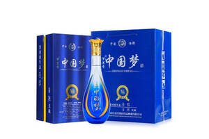 52度洋河镇梦里香中国梦酒V6浓香型白酒蓝包装500mlx4瓶整箱价格？