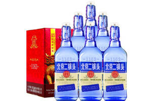 42度永丰牌北京二锅头出口小方瓶蓝瓶500mlx6瓶整箱价格？