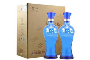 52度洋河蓝色经典海之蓝白酒1000mlx2瓶礼盒装价格多少钱？