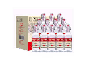 42度华都北京二锅头酒出口型国际小方瓶红标258mlx12瓶整箱价格？
