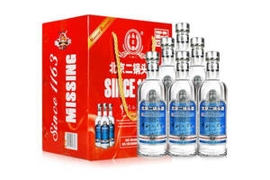 42度永丰牌北京二锅头享酌品鉴酒圆瓶蓝标500mlx6瓶整箱价格？