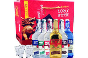 46度永丰牌北京二锅头出口型小方瓶红绿蓝蓝瓶咖色金瓶组合500mlx6瓶整箱价格？