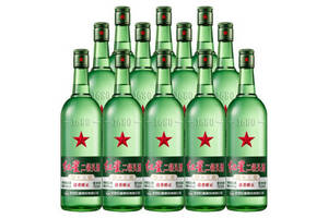 43度北京红星二锅头绿瓶12瓶整箱价格？
