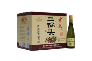 42度京都二锅头柔和清香型白酒248mlx12瓶整箱价格？
