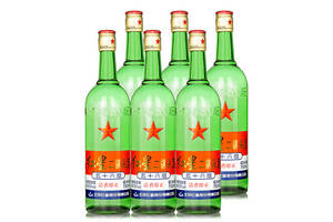 56度北京红星二锅头酒绿瓶6瓶整箱价格？