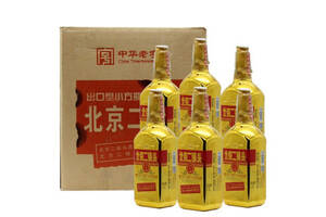 50度永丰牌北京二锅头出口型小方瓶金瓶1.5Lx6瓶整箱价格？