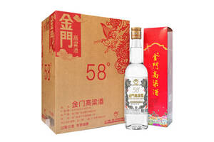 58度台湾金门高粱酒白金龙500mlx6瓶整箱价格？