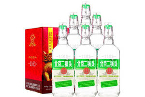 42度永丰牌北京二锅头酒出口型小方瓶绿标500mlx6瓶整箱价格？