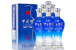 52度洋河镇龙瓷中国梦海蓝天成白酒500mlx6瓶整箱价格？