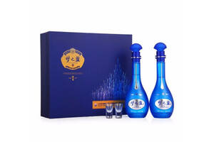 52度洋河蓝色经典梦之蓝M6白酒2浓香500mlx2瓶礼盒装价格多少钱？