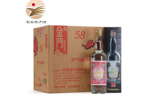58度台湾金门高粱酒白金龙红标600mlx12瓶整箱价格？