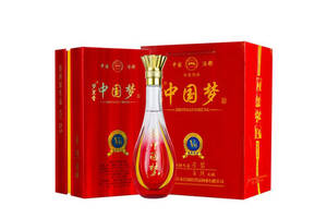 52度洋河镇梦里香中国梦酒V6浓香型白酒红包装480mlx6瓶整箱价格？