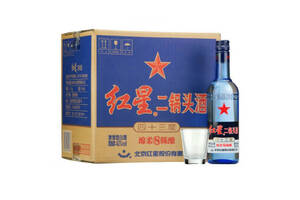43度北京红星二锅头酒蓝瓶12瓶整箱价格？