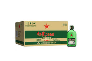 46度北京红星二锅头酒绿扁小瓶100mlx24瓶整箱价格？