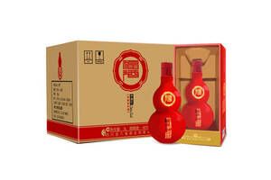 45度金六福福酒·中国红囍（13版）白酒6瓶整箱市场价多少钱？