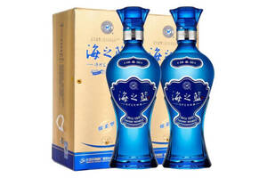 42度洋河蓝色经典海之蓝浓香型白酒375mlx2瓶礼盒装价格多少钱？