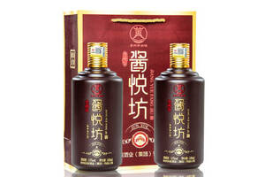 53度贵州茅台镇酱悦坊君悦酱香型白酒褐色2瓶双瓶装市场价多少钱？