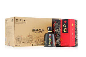 52度北京红星百年醇和黑坛浓香型白酒6瓶整箱价格？