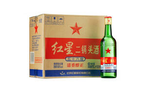 56度北京红星二锅头酒绿瓶12瓶整箱价格？