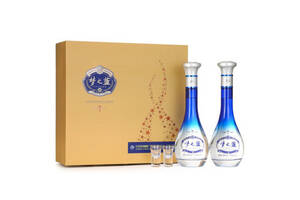45度洋河梦之蓝M1白酒500mlx2瓶礼盒装价格多少钱？