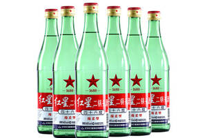 46度北京红星二锅头酒大二绿瓶绵柔型白酒6瓶整箱价格？