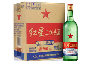 56度北京红星二锅头酒大二清香型高度白酒6瓶整箱价格？