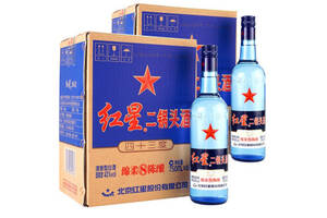 43度北京红星二锅头酒绵柔8陈酿蓝瓶12瓶整箱价格？