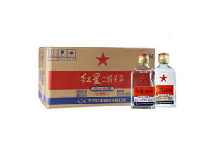 56度北京红星二锅头酒新版白扁小二100mlx24瓶整箱价格？