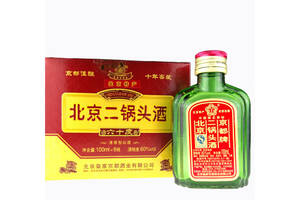 60度京都二锅头小酒绿瓶100mlx48瓶整箱价格？