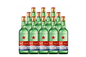 56度北京红星二锅头酒大二清香型白酒12瓶整箱价格？