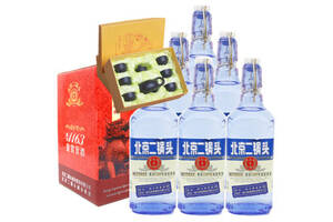 42度永丰牌北京二锅头出口型小方瓶铁丝拉盖蓝500mlx6瓶整箱价格？