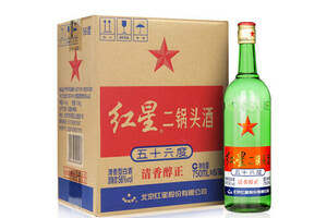 56度北京红星二锅头酒原出口型6瓶整箱价格？