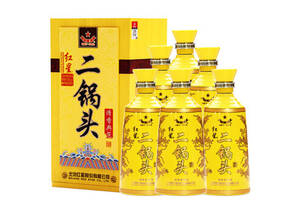 53度北京红星二锅头酒清香典范黄龙黄盒6瓶整箱价格？