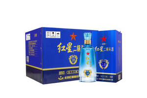 53度北京红星二锅头酒蓝盒18清香型白酒6瓶整箱价格？