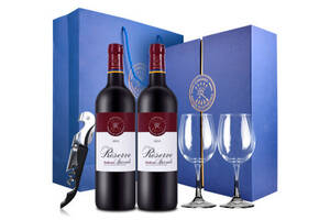 法国拉菲LAFITE珍藏波尔多干红葡萄酒双支礼盒装耀蓝价格多少钱？
