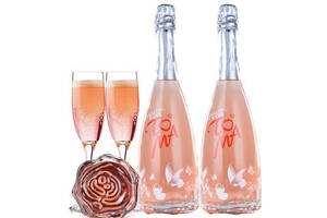 国产TOMA朵玛玫瑰瓶底桃红起泡酒750mlx2瓶礼盒装价格多少钱？
