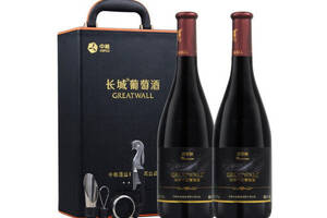 国产长城GreatWall长城黑标解百纳干红葡萄酒750mlx2瓶礼盒装价格多少钱？