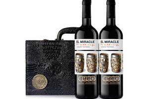 西班牙奇迹干红葡萄酒黑色750mlx2瓶礼盒装价格多少钱？